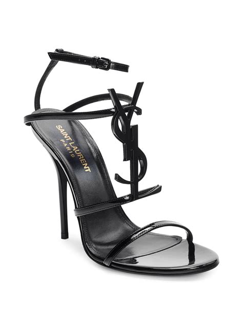 cassandra low-heeled black sandal ysl